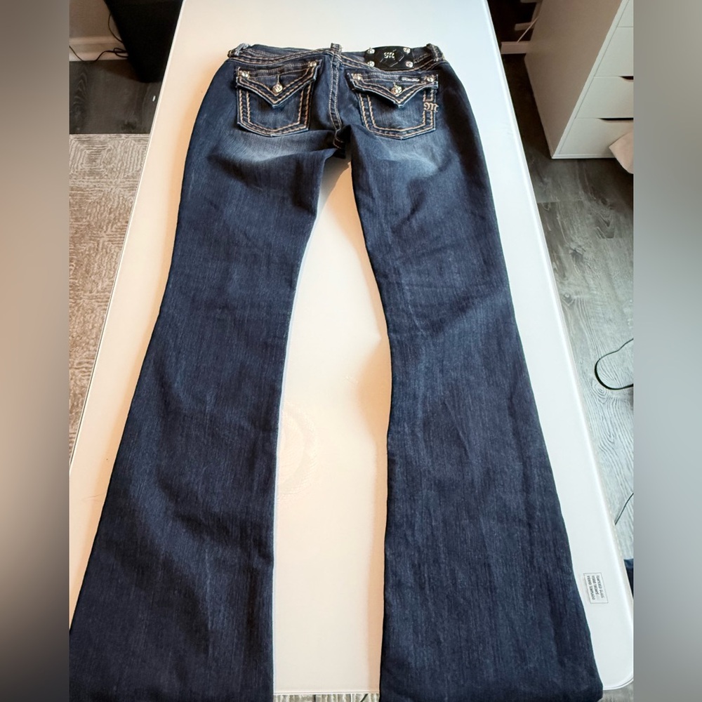 Miss Me Dark Blue Women Jeans bootcut size 27 detailed